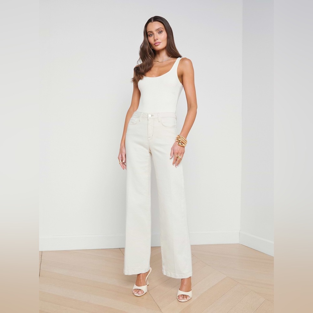 L'AGENCE Scottie Wide-Leg High-Rise Jean Women’s Sz 28
